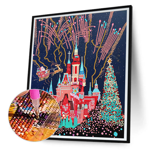 Fireworks Castle - Special Shaped Drill Diamond Painting 30*40CM