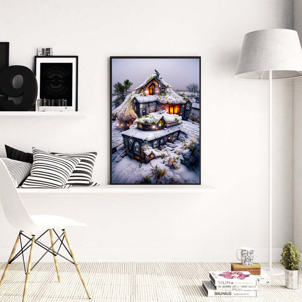 Snow Hut - Full Round Drill Diamond Painting 40*60CM