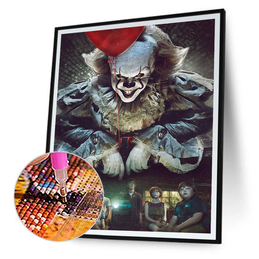 Clown Back - Full Round Drill Diamond Painting 40*50CM