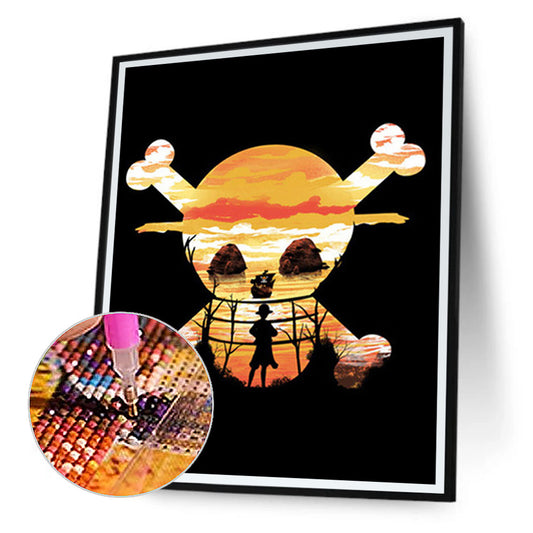 One Piece Silhouette - Full Round Drill Diamond Painting 40*50CM
