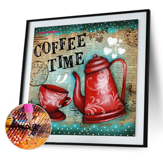 Coffee Time - Full Round Drill Diamond Painting 40*40CM