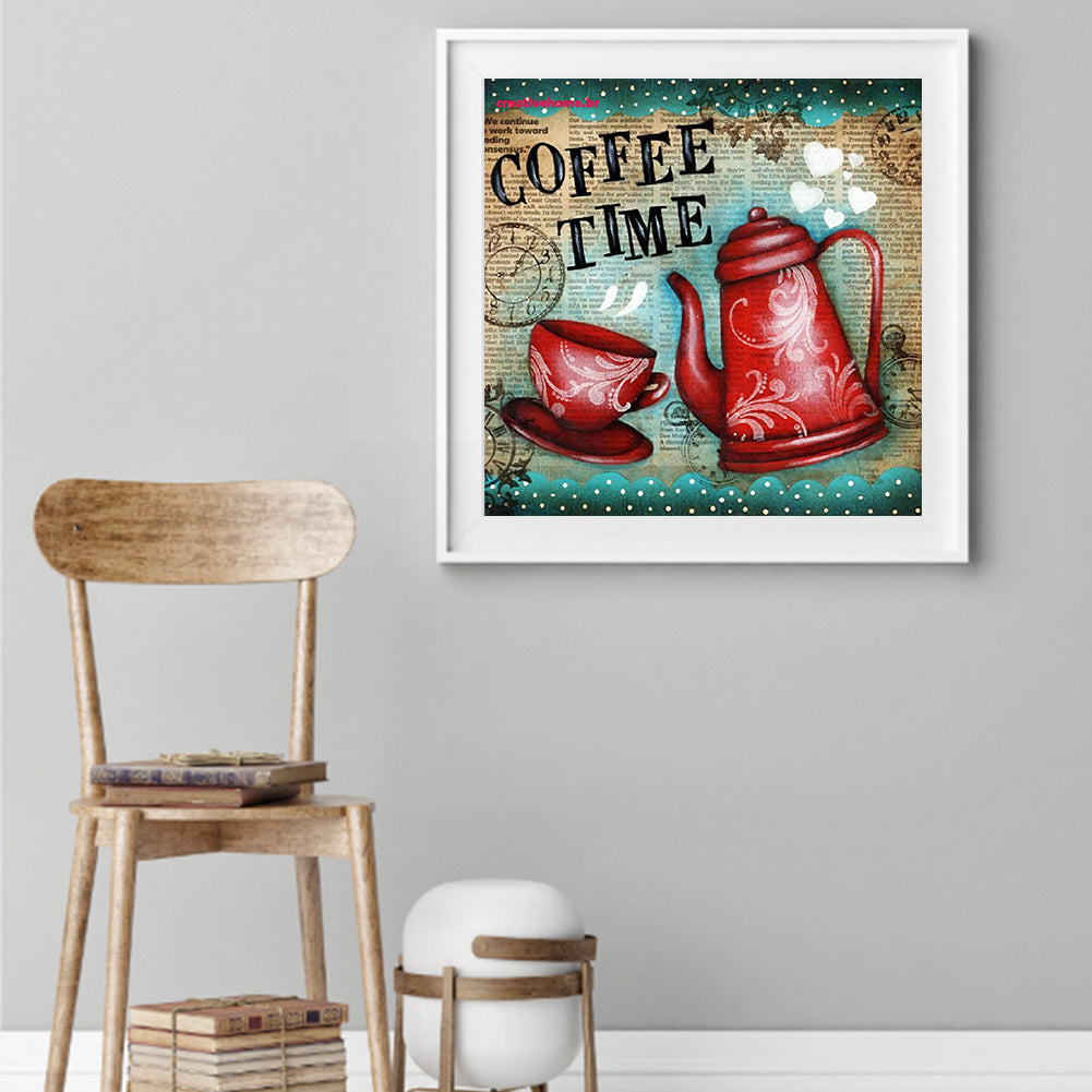 Coffee Time - Full Round Drill Diamond Painting 40*40CM