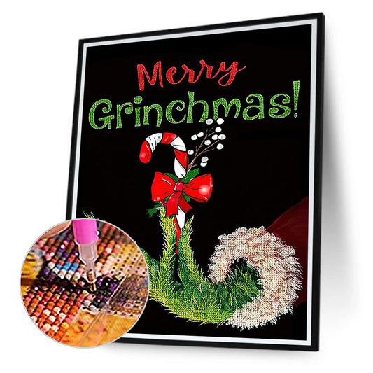 Green Hairy Monster - Full Round Drill Diamond Painting 30*40CM