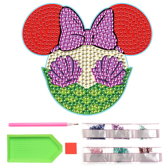 DIY Diamonds Mosaic Cup Cushion Anti-scald Wooden Cartoon Cup Mat for Kids Gifts