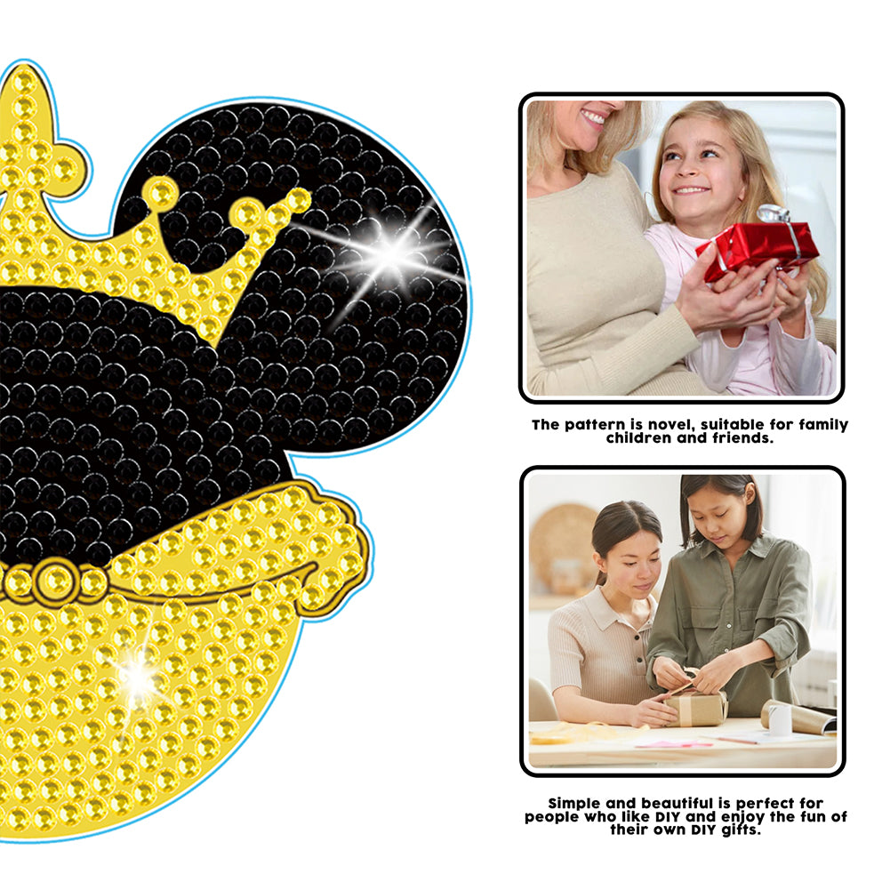 DIY Diamonds Mosaic Cup Cushion Anti-scald Wooden Cartoon Cup Mat for Kids Gifts