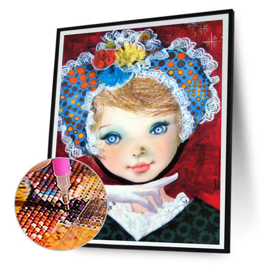 Cartoon Little Girl - Full Round Drill Diamond Painting 30*40CM