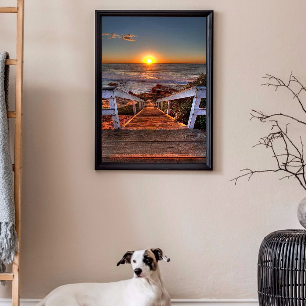 Sunset Sunset 40*50CM(Canvas) Full Round Drill Diamond Painting