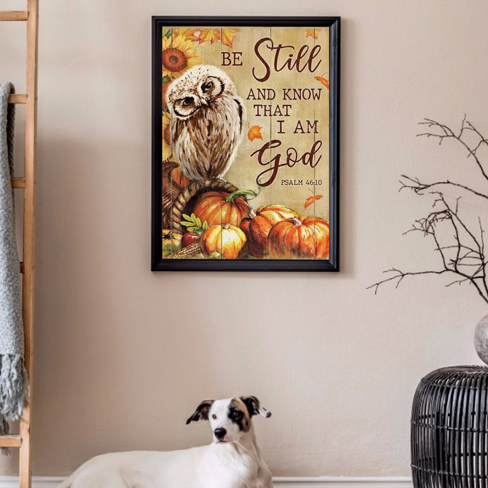 Owl 40*50CM(Canvas) Full Round Drill Diamond Painting