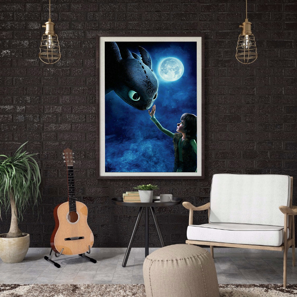 How To Train Your Dragon 40*50CM(Canvas) Full Square Drill Diamond Painting