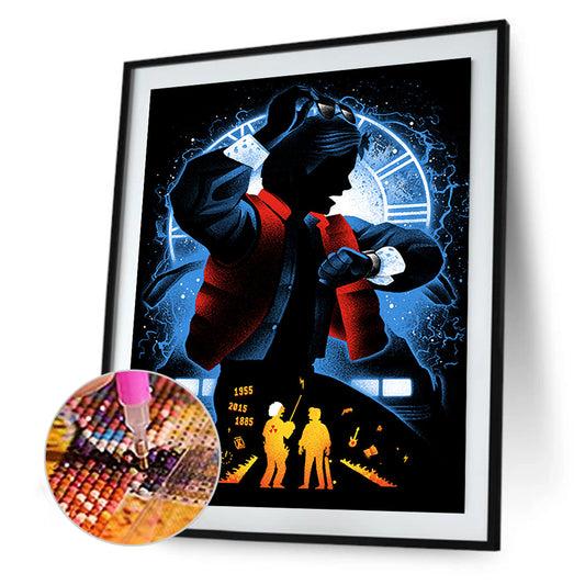 Back To The Future - Marty Mcfly Silhouette - Full Square Drill Diamond Painting 30*40CM