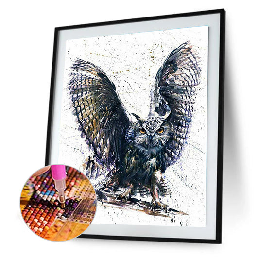 Owl 30*40CM(Canvas) Full Square Drill Diamond Painting