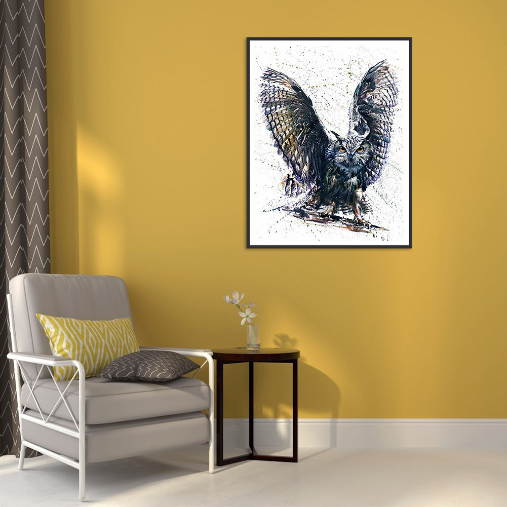 Owl 30*40CM(Canvas) Full Square Drill Diamond Painting
