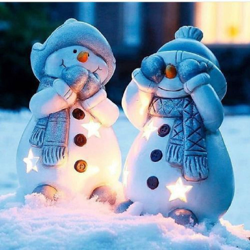 Snowman - Full Round Drill Diamond Painting 30*30CM