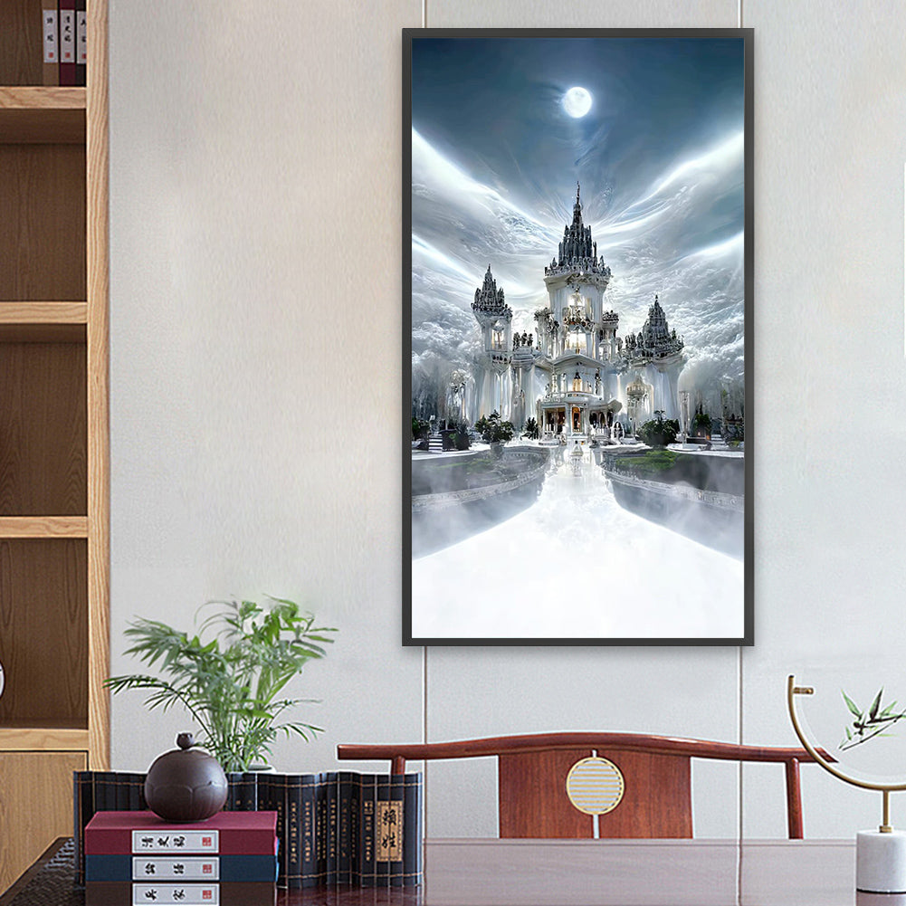 Fantasy White Palace - Full Square Drill Diamond Painting 40*70CM