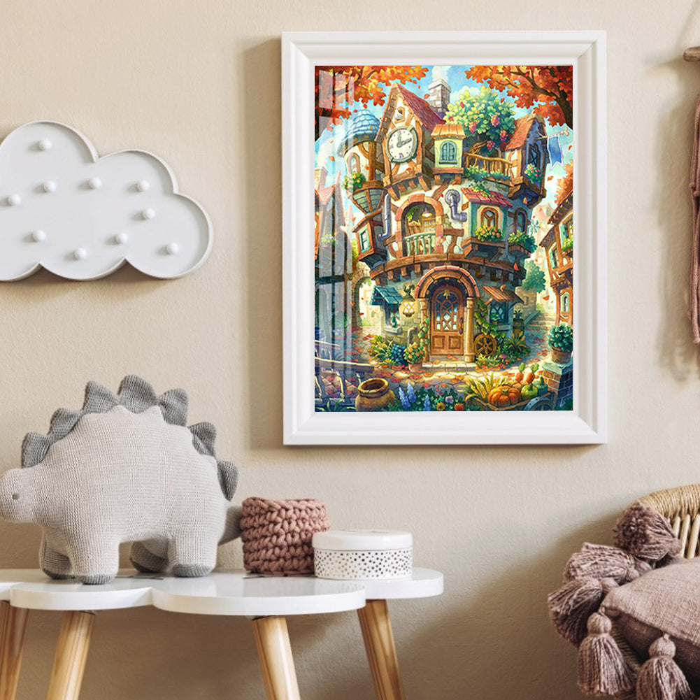 Abstract Castle - Full Round Drill Diamond Painting 40*50CM