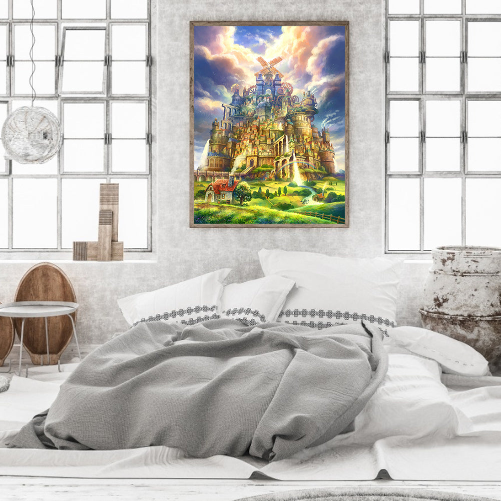 Fantasy Castle - Full Round Drill Diamond Painting 30*40CM