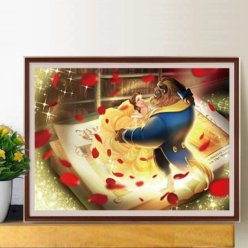 Beauty And The Beast - Full Round Drill Diamond Painting 40*30CM