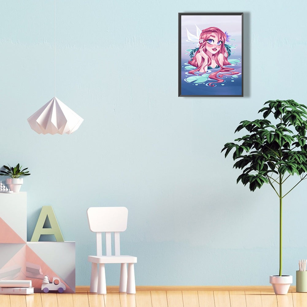 Princess Mermaid Ariel - Full Round Drill Diamond Painting 30*40CM