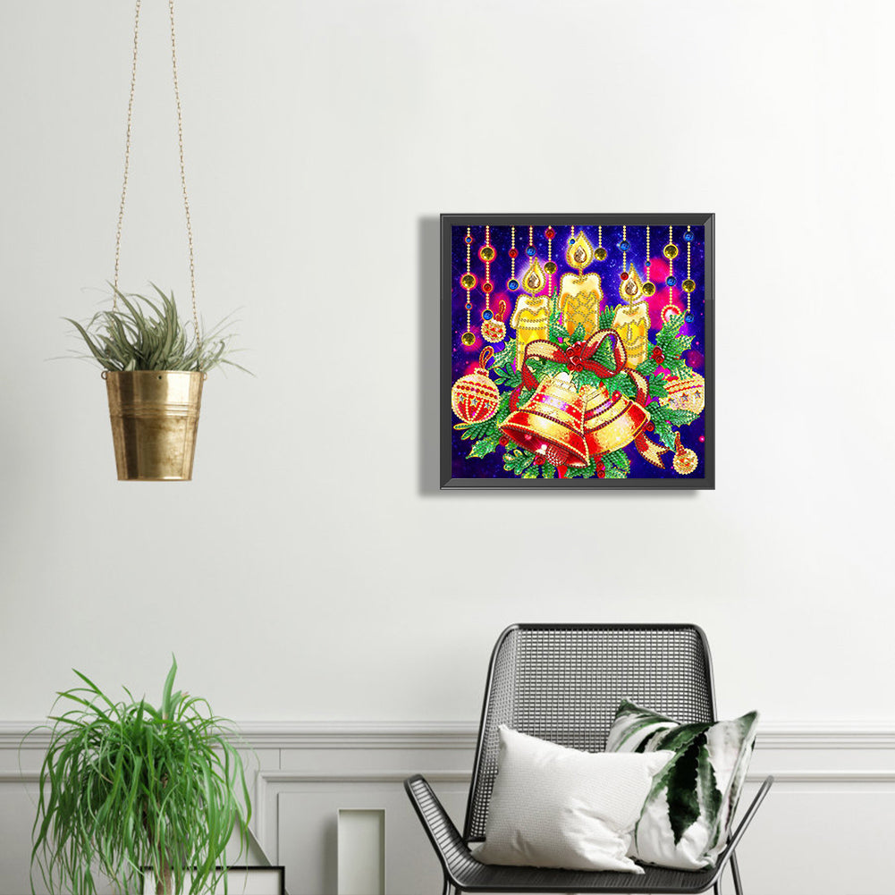 Christmas Bell Candle - Special Shaped Drill Diamond Painting 30*30CM