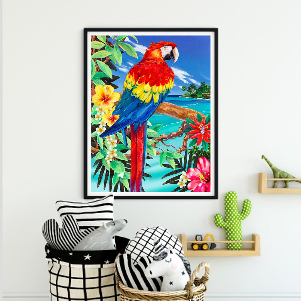 Parrot - Full Round Drill Diamond Painting 30*40CM