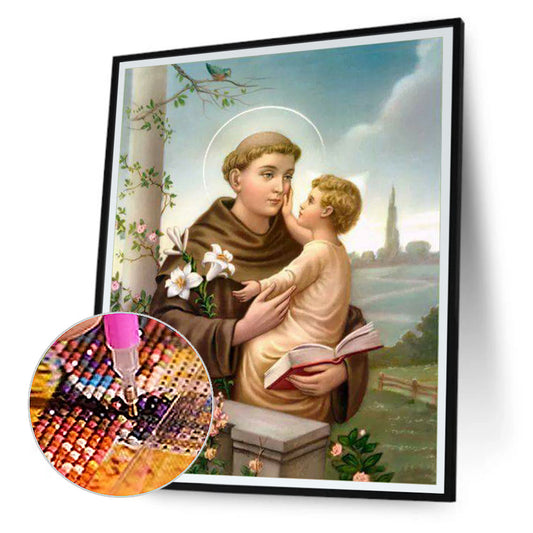 Saint Anthony Of Padua - Full Round Drill Diamond Painting 30*40CM