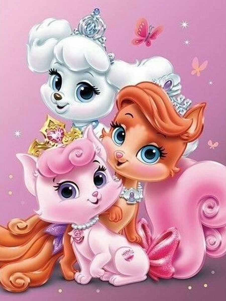 Disney Princess Puppy 30*40CM(Canvas) Full Round Drill Diamond Painting