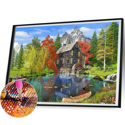 Village Houses - Full Round Drill Diamond Painting 50*40CM