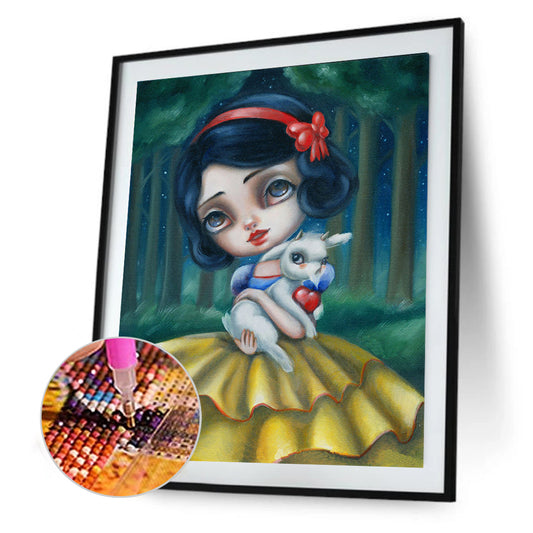 Big Eyes Cartoon Snow White - Full Round Drill Diamond Painting 30*40CM