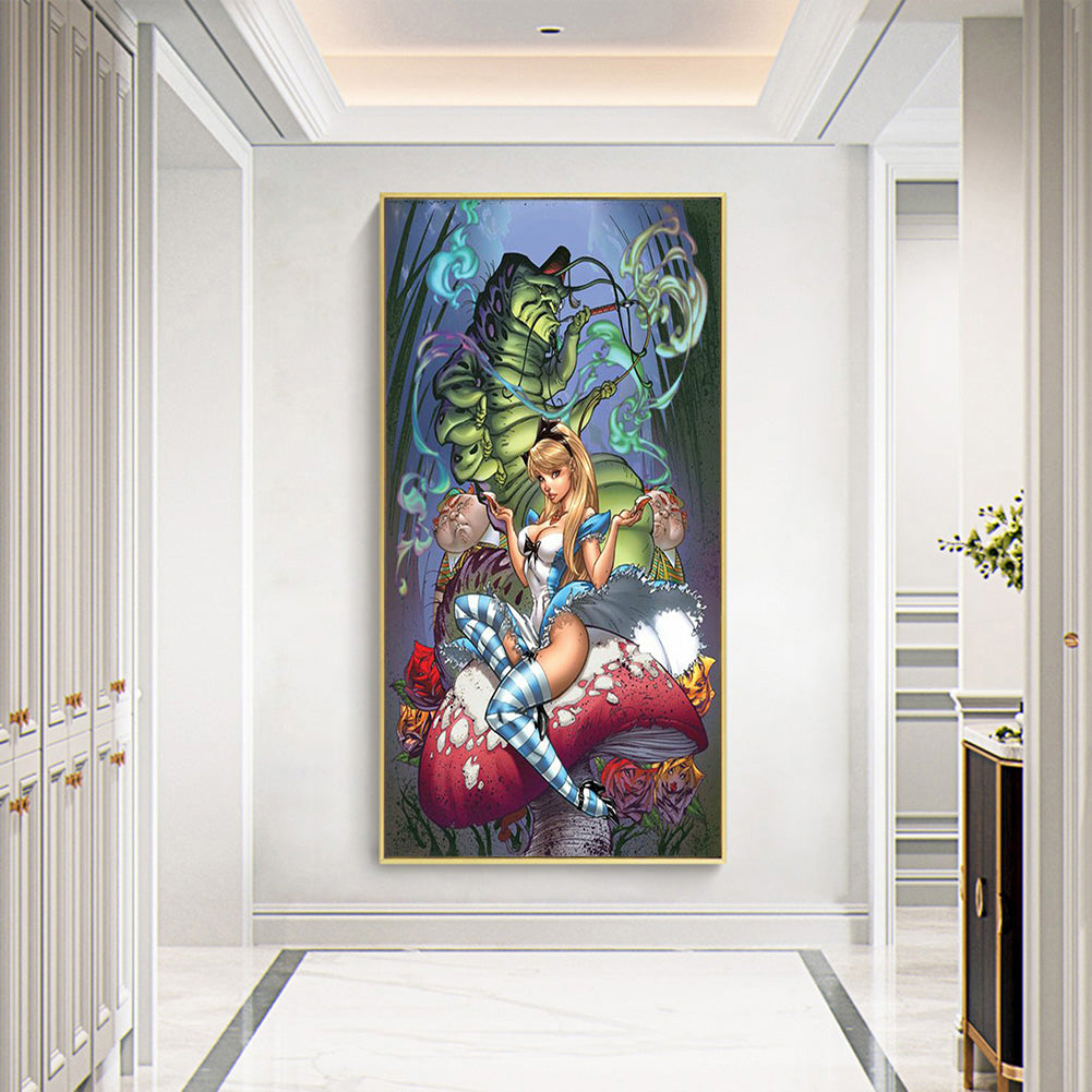 Alice In Wonderland 30*60CM(Canvas) Full Round Drill Diamond Painting