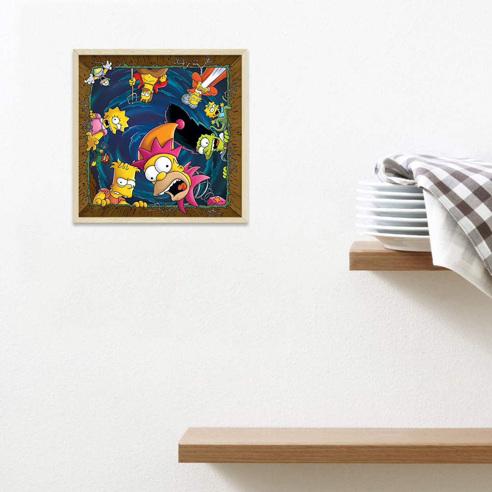 The Simpsons - Full Round Drill Diamond Painting 45*45CM