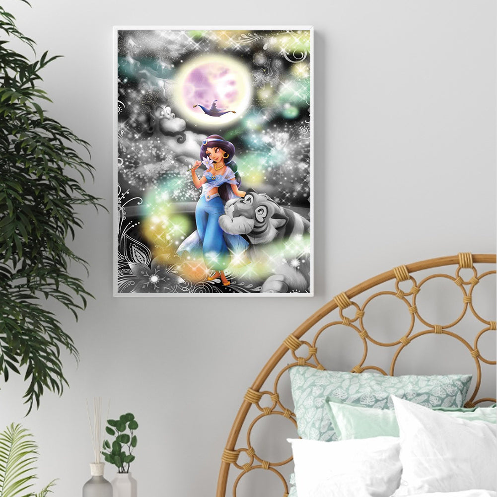 Disney Princess Jasmine - Full Round Drill Diamond Painting 30*40CM