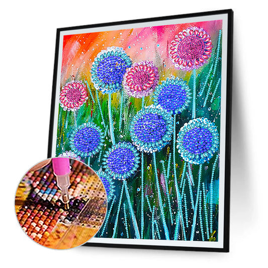 Dandelion - Special Shaped Drill Diamond Painting 30*40CM