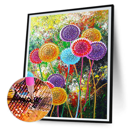 Dandelion - Special Shaped Drill Diamond Painting 30*40CM