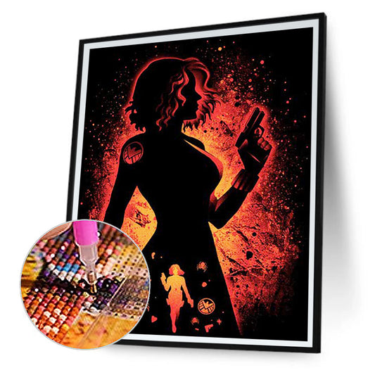 Black Widow Silhouette - Full Square Drill Diamond Painting 40*50CM