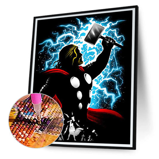 Thor Silhouette - Full Square Drill Diamond Painting 40*50CM