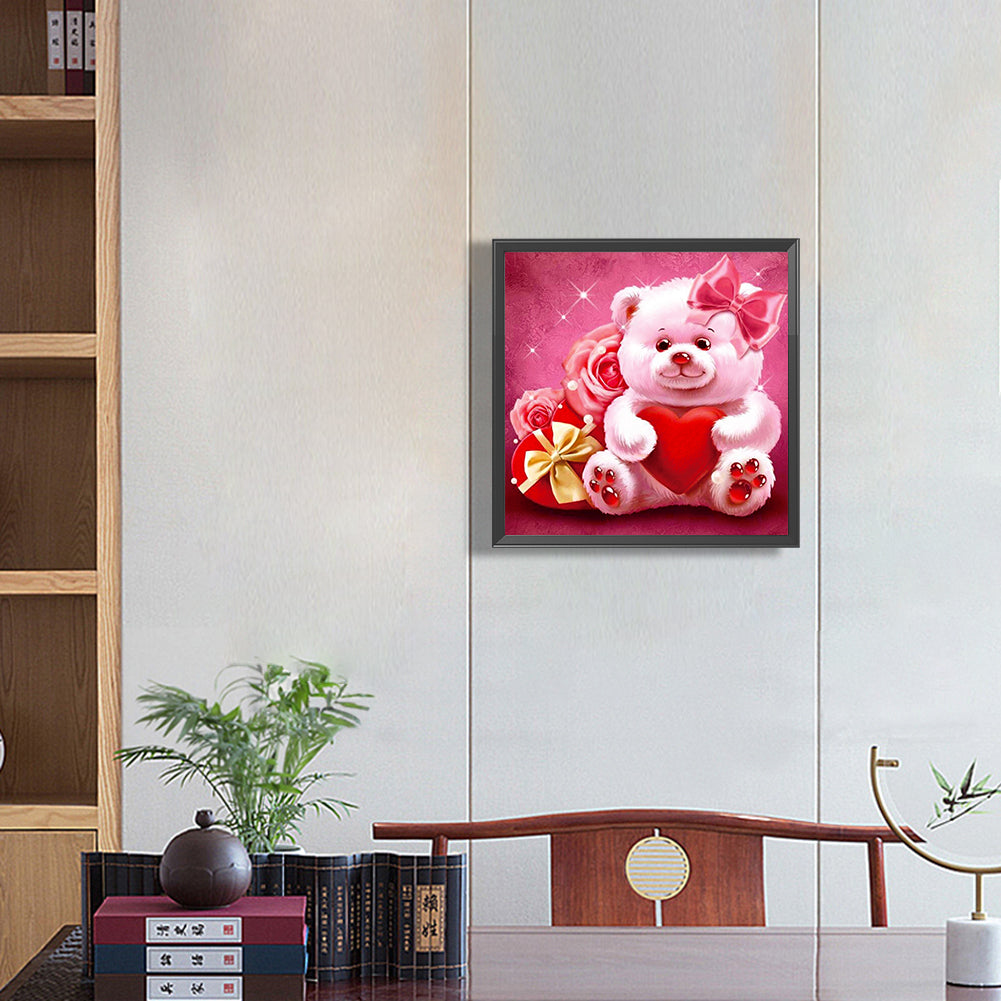 Love Bear - Full Round Drill Diamond Painting 30*30CM