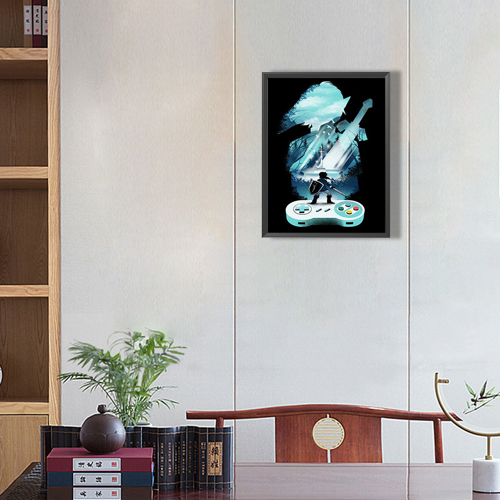The Legend Of Zelda Silhouette - Full Square Drill Diamond Painting 30*40CM
