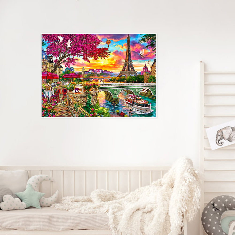 Eiffel Tower - Special Shaped Drill Diamond Painting 40*30CM