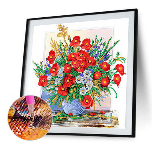 Colorful Vase - Special Shaped Drill Diamond Painting 30*30CM