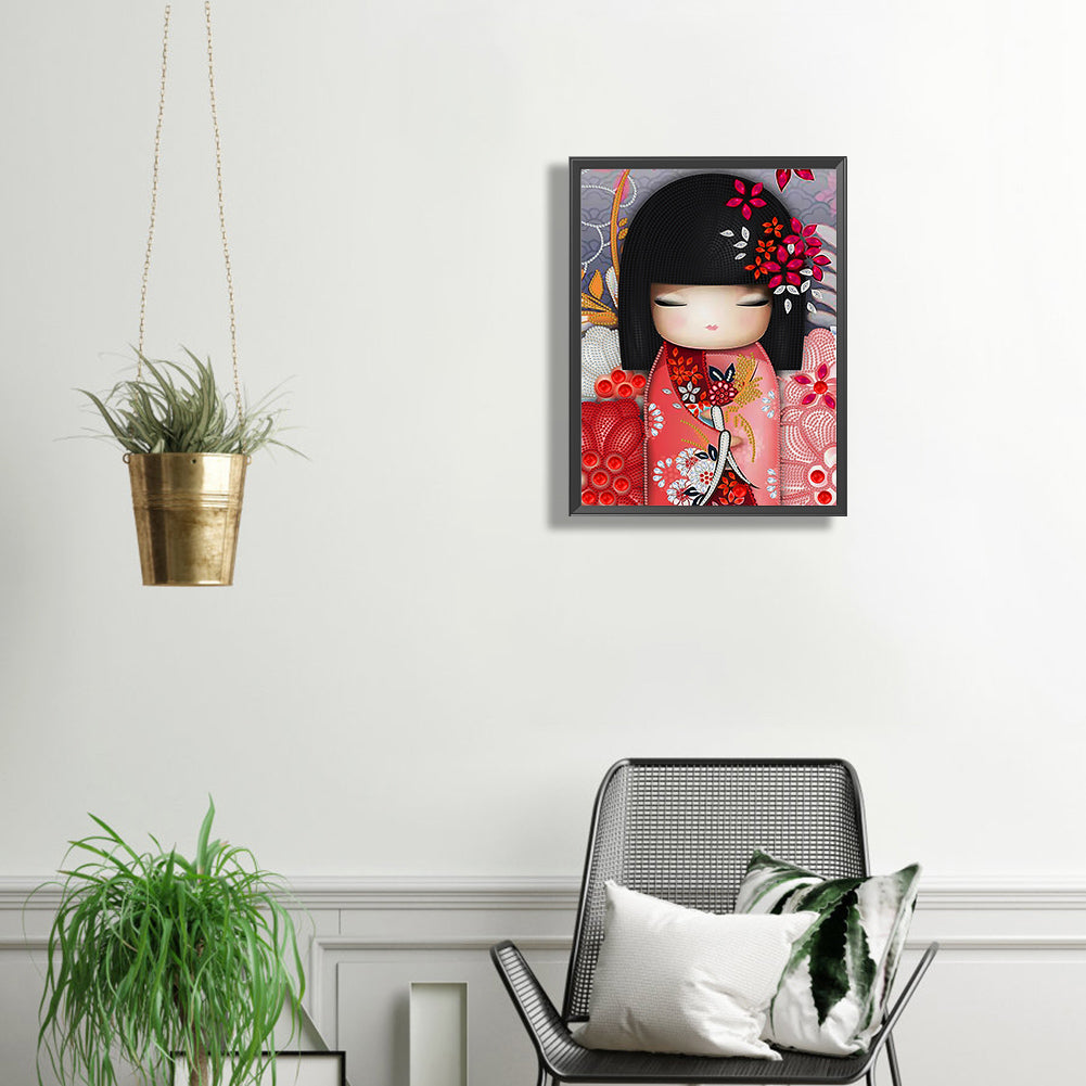 Kimono Doll - Special Shaped Drill Diamond Painting 30*40CM