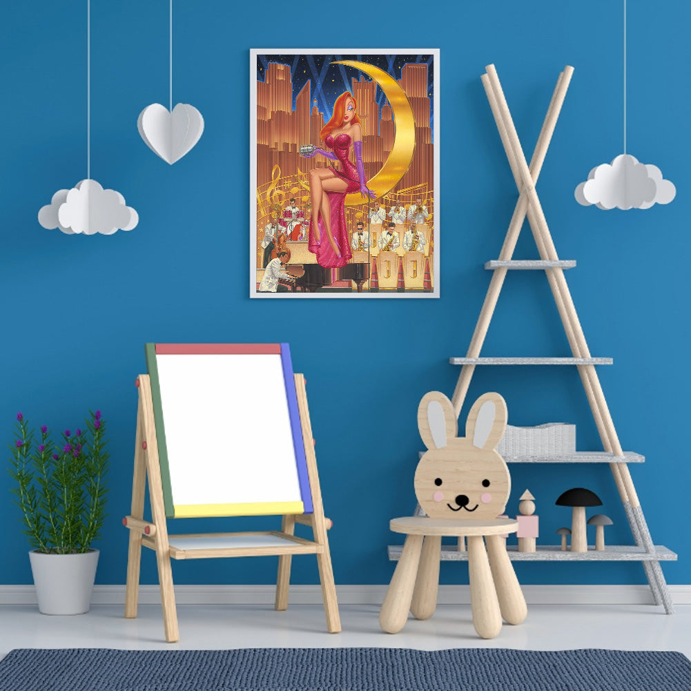 Jessica Rabbit - Full Round Drill Diamond Painting 30*40CM