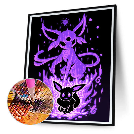Pokemon Silhouette - Full Round Drill Diamond Painting 40*50CM