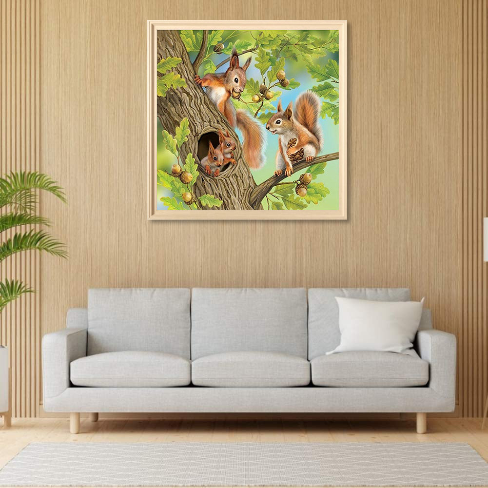 Squirrel - Full Square Drill Diamond Painting 30*30CM