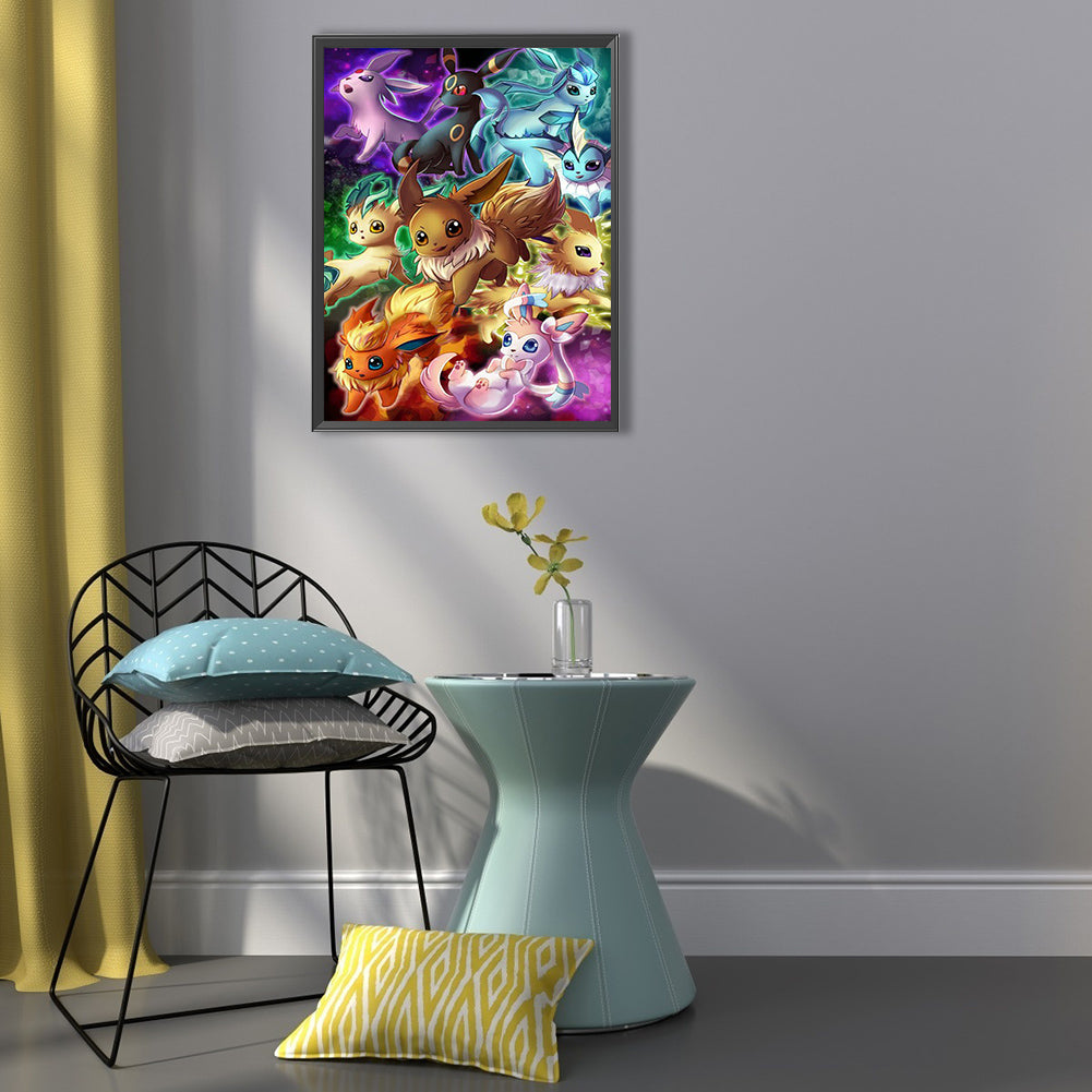 Pokemon Eevee - Full Square Drill Diamond Painting 50*60CM