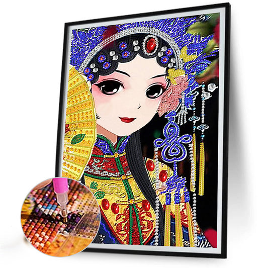 Opera Woman - Special Shaped Drill Diamond Painting 30*40CM