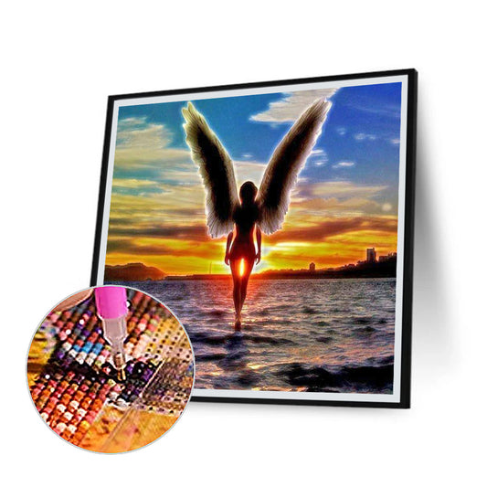 Sunset Angel - Full Round Drill Diamond Painting 45*45CM
