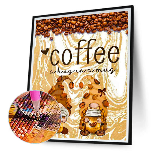 Coffee Bean Gnome - Full Round Drill Diamond Painting 30*40CM