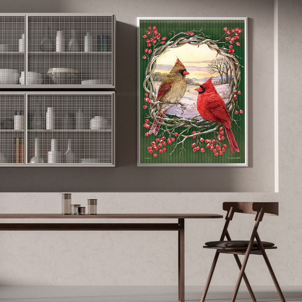 Garden Bird - Full Round Drill Diamond Painting 30*40CM