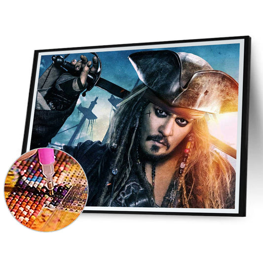 Pirate Captain Jack - Full Square Drill Diamond Painting 40*30CM