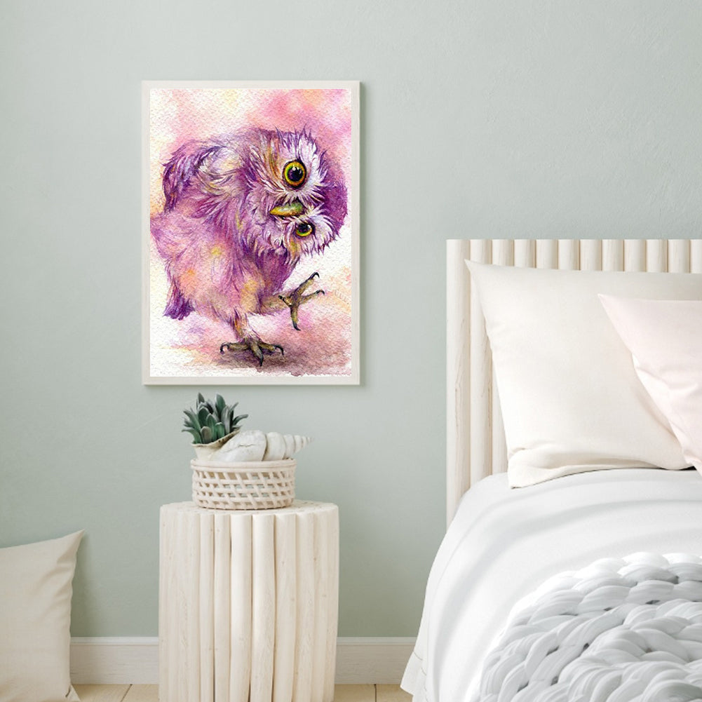 Little Owl - Full Round Drill Diamond Painting 30*40CM